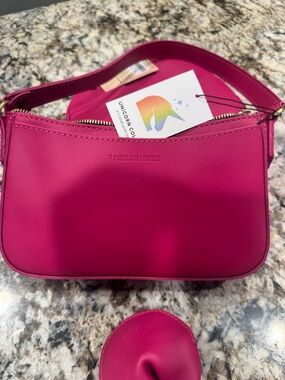 Portland Leather Hot Pink Shoulder Bag Unicorn